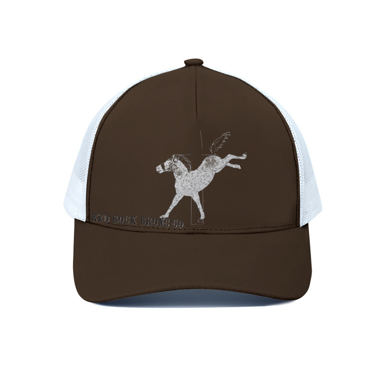 Unisex Trucker Hat With White Half-mesh