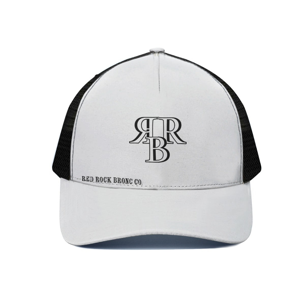 Unisex Trucker Hat With Black Half-mesh