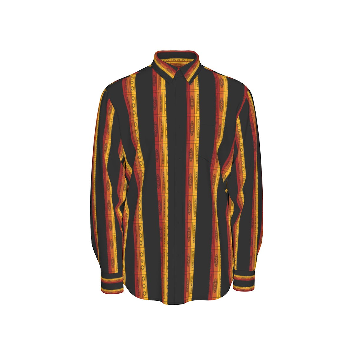 All-Over Print Men's Long Sleeve Shirt | 115GSM Cotton poplin