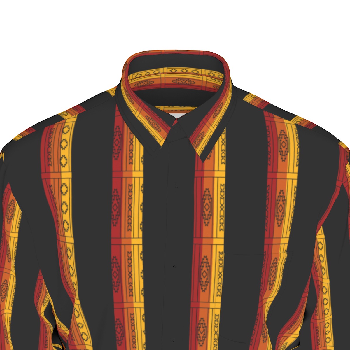 All-Over Print Men's Long Sleeve Shirt | 115GSM Cotton poplin