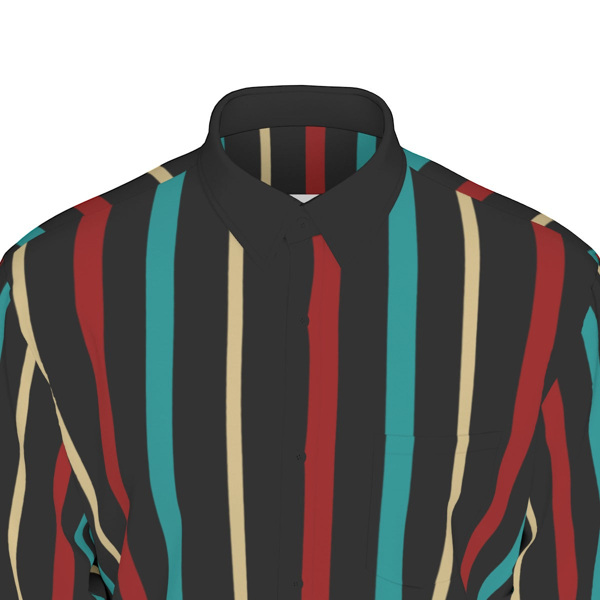 All-Over Print Men's Long Sleeve Shirt | 115GSM Cotton poplin