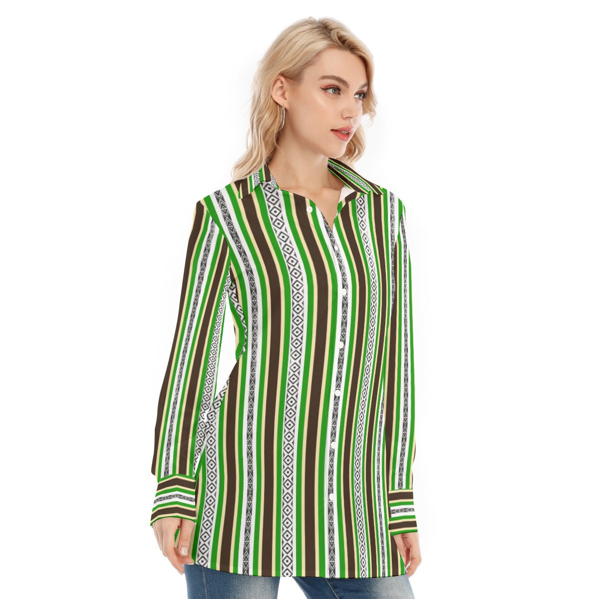 All-Over Print Women's Long Shirt