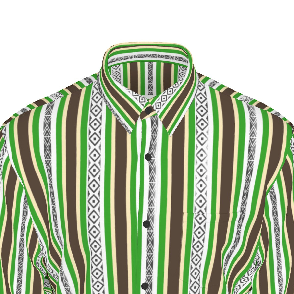 All-Over Print Men's Long Sleeve Shirt | 115GSM Cotton poplin