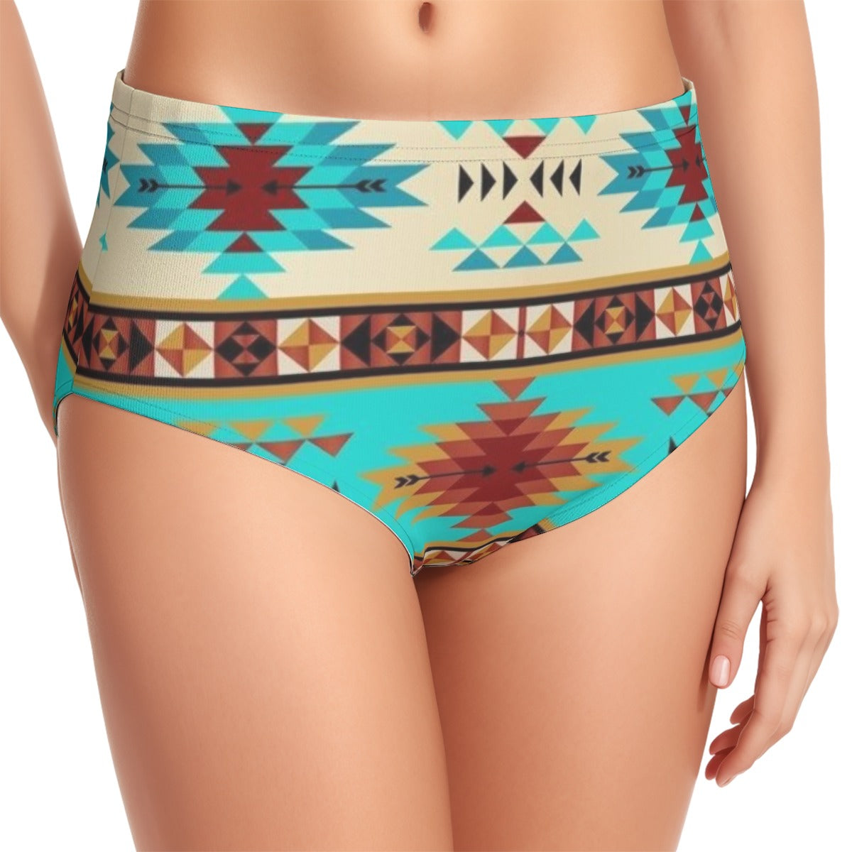 All-Over Print Women's Swimsuit Set With Halter
