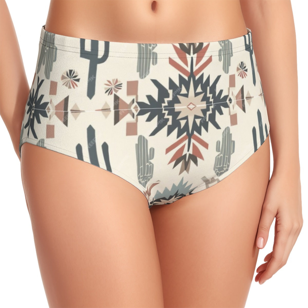 All-Over Print Women's Swimsuit Set With Halter