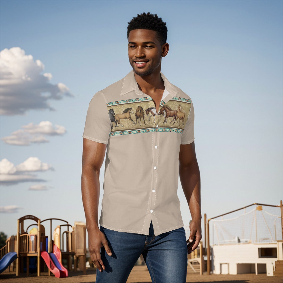 All-Over Print Men's Shirt