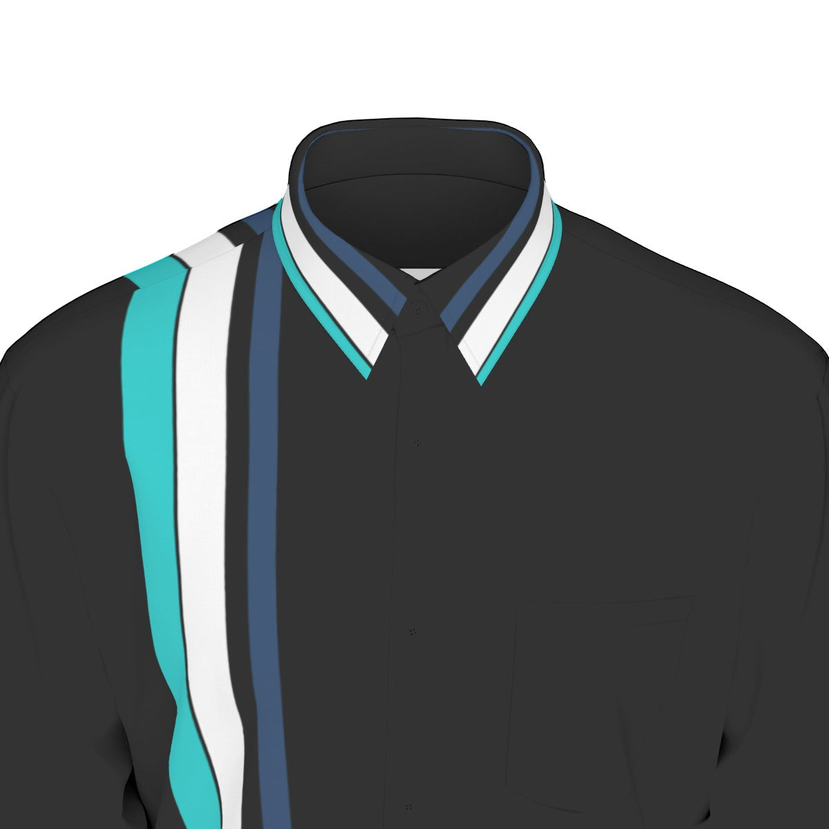 All-Over Print Men's Long Sleeve Shirt | 115GSM Cotton poplin