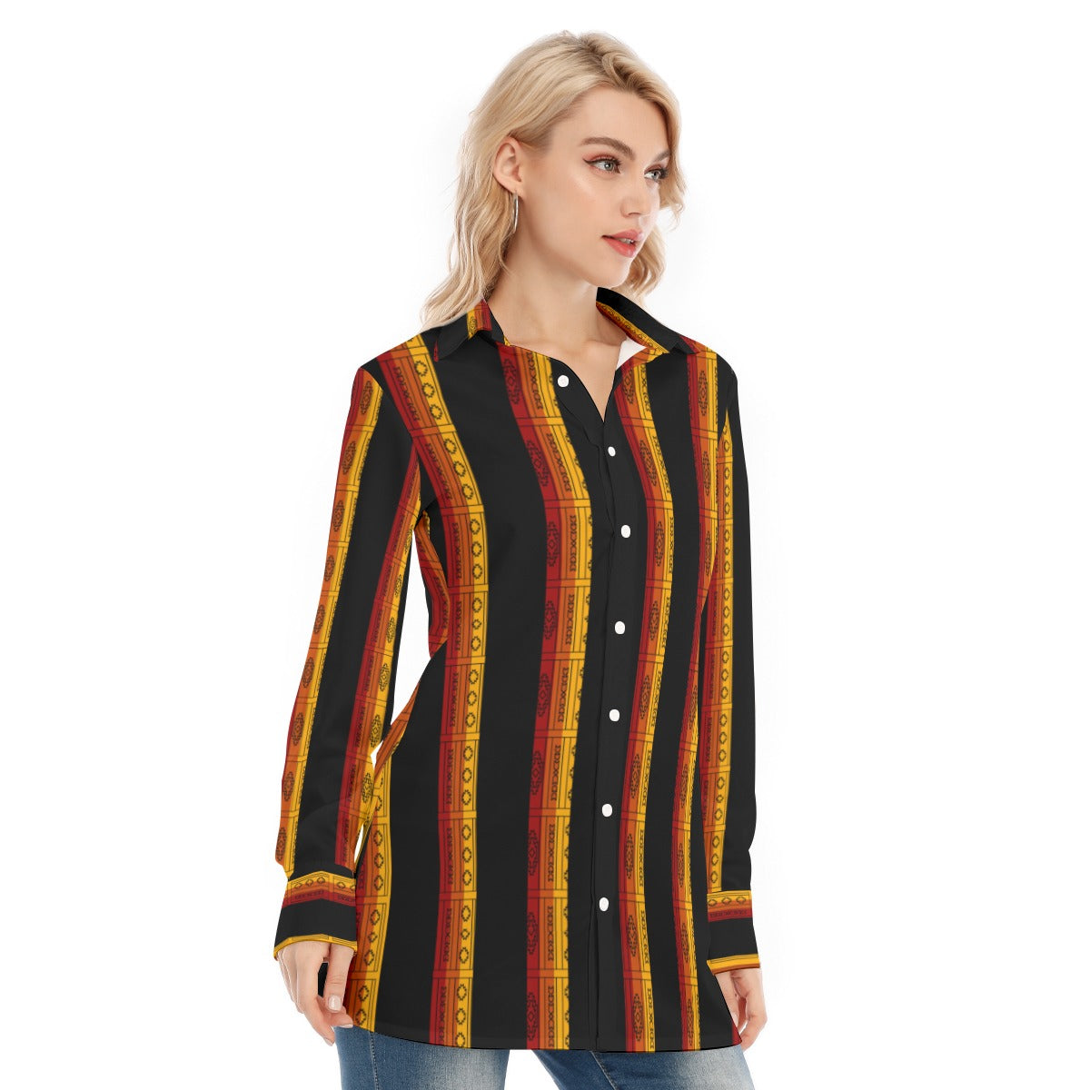 All-Over Print Women's Long Shirt