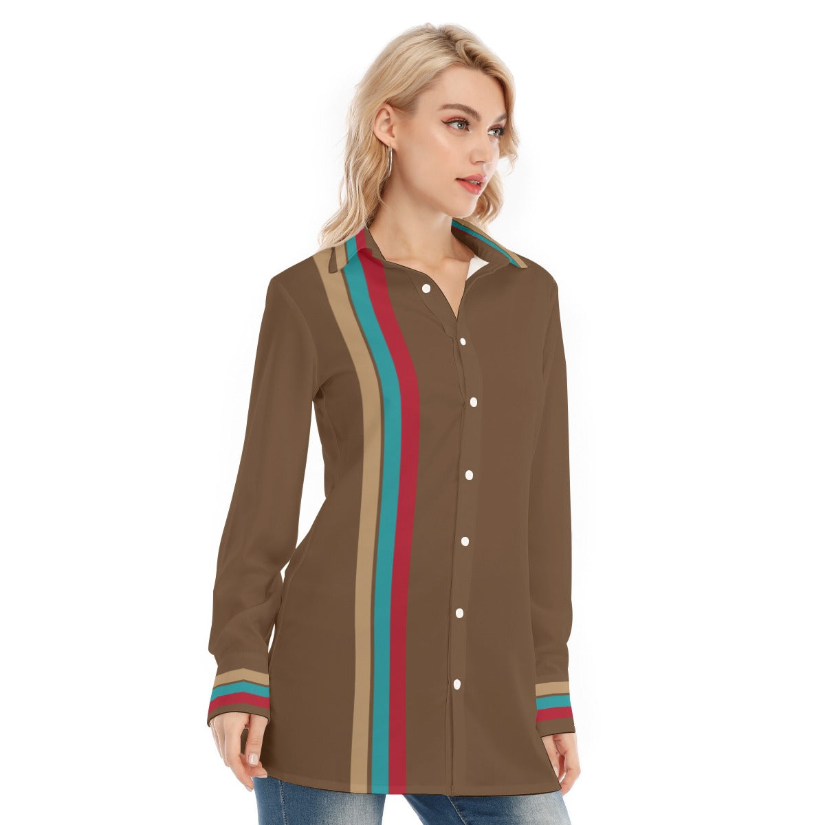 All-Over Print Women's Long Shirt