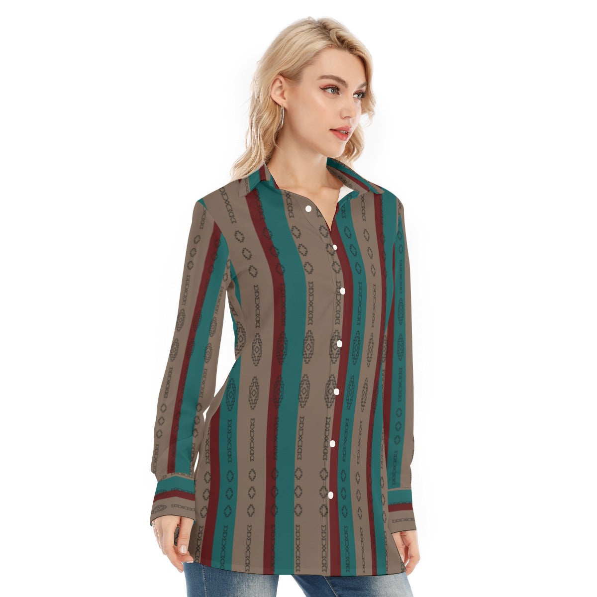 All-Over Print Women's Long Shirt