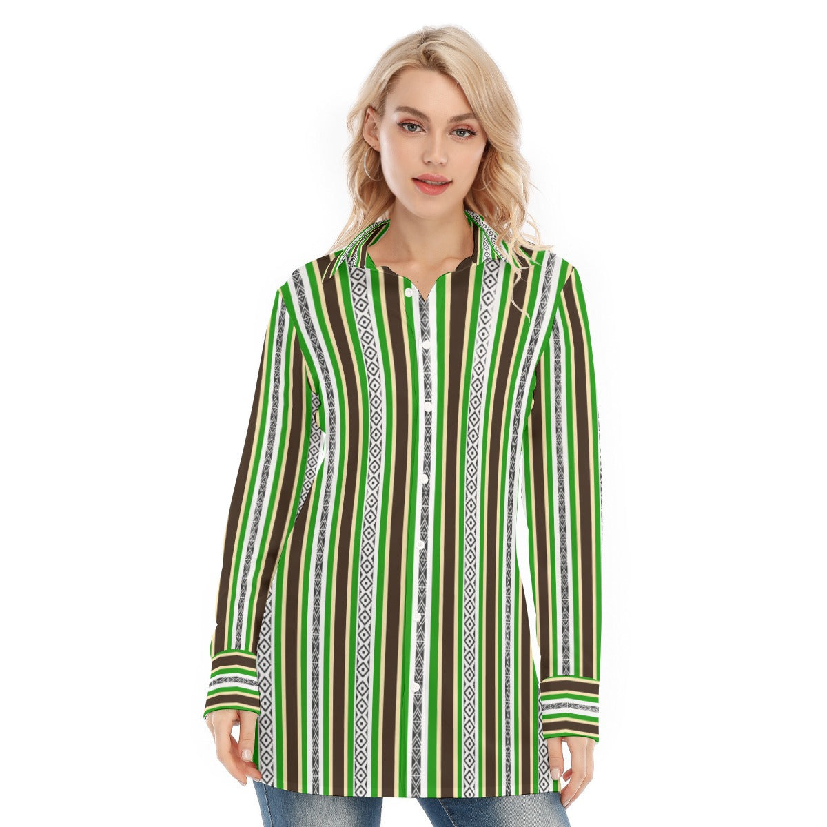All-Over Print Women's Long Shirt