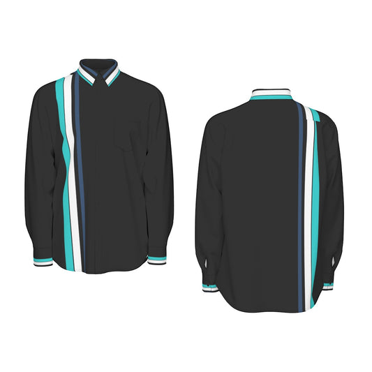 All-Over Print Men's Long Sleeve Shirt | 115GSM Cotton poplin