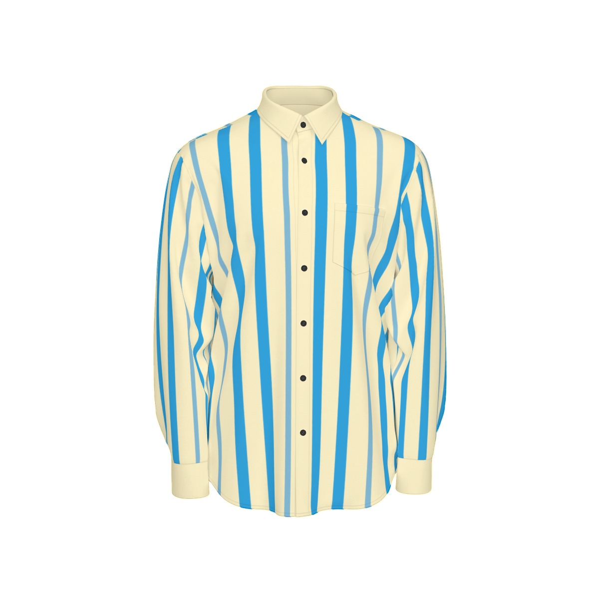 All-Over Print Men's Long Sleeve Shirt | 115GSM Cotton poplin