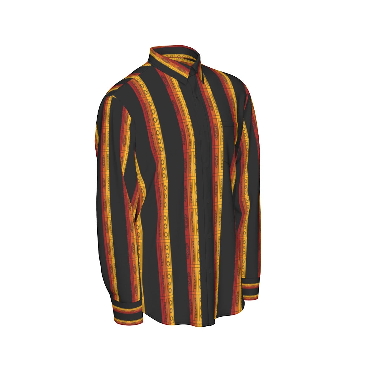 All-Over Print Men's Long Sleeve Shirt | 115GSM Cotton poplin