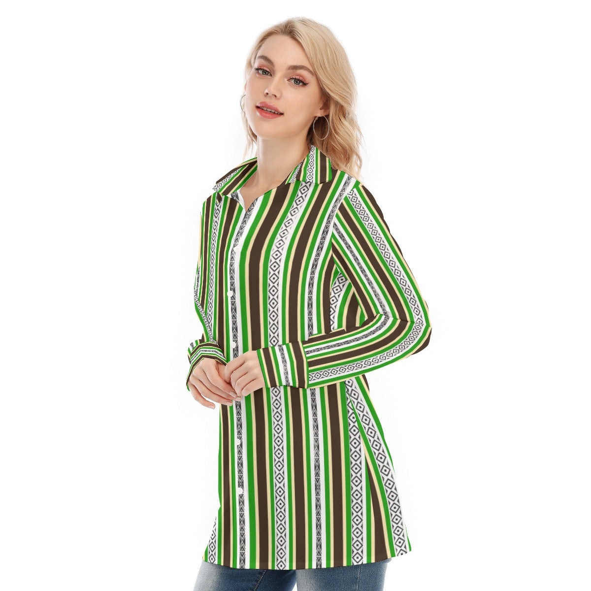 All-Over Print Women's Long Shirt