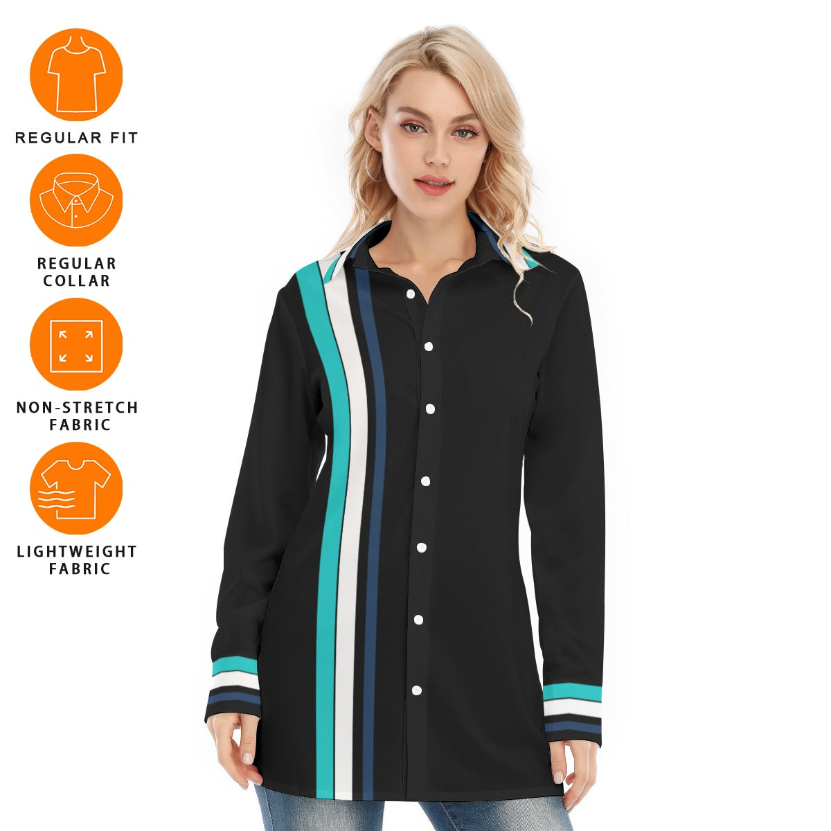 All-Over Print Women's Long Shirt