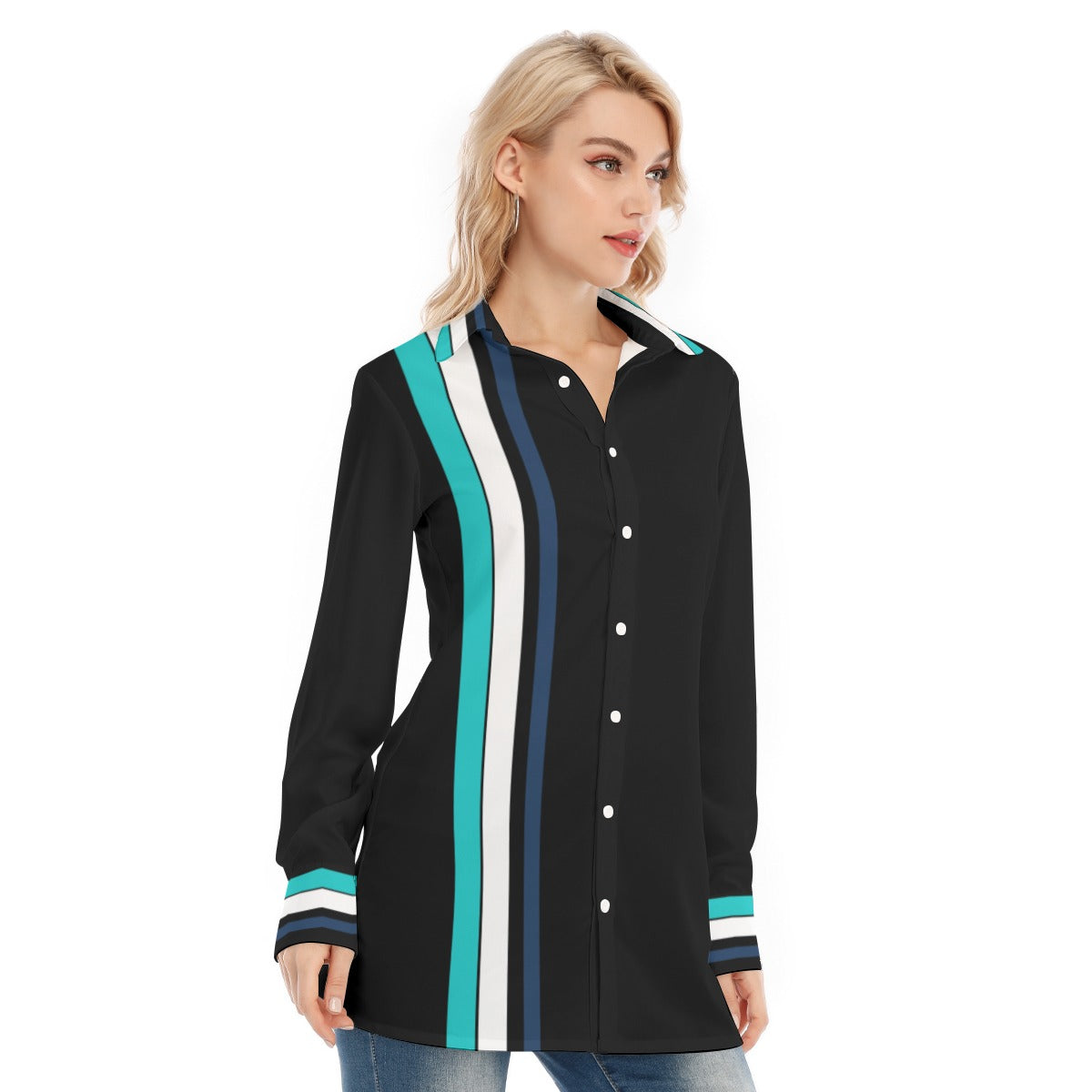 All-Over Print Women's Long Shirt