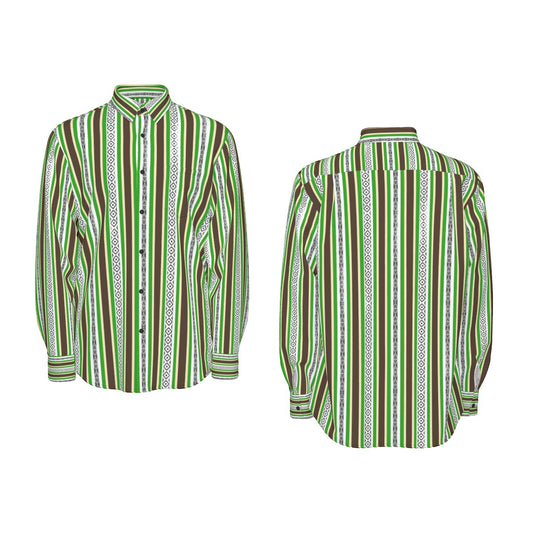 All-Over Print Men's Long Sleeve Shirt | 115GSM Cotton poplin