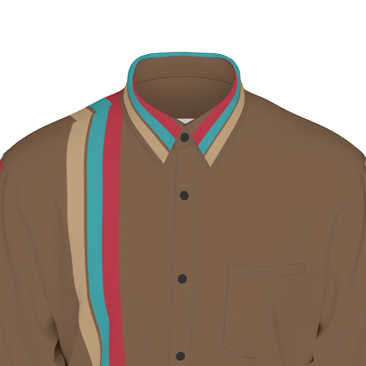 All-Over Print Men's Long Sleeve Shirt | 115GSM Cotton poplin