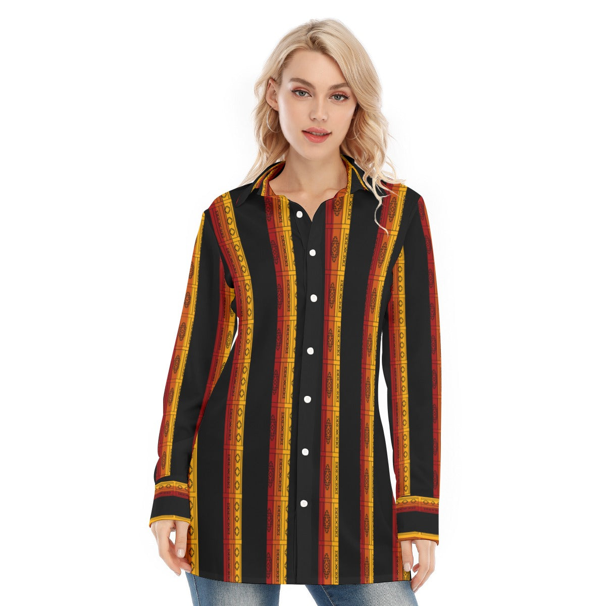 All-Over Print Women's Long Shirt