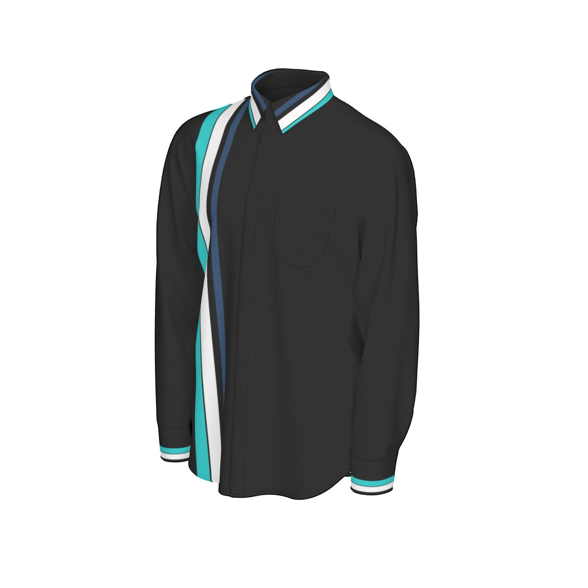 All-Over Print Men's Long Sleeve Shirt | 115GSM Cotton poplin