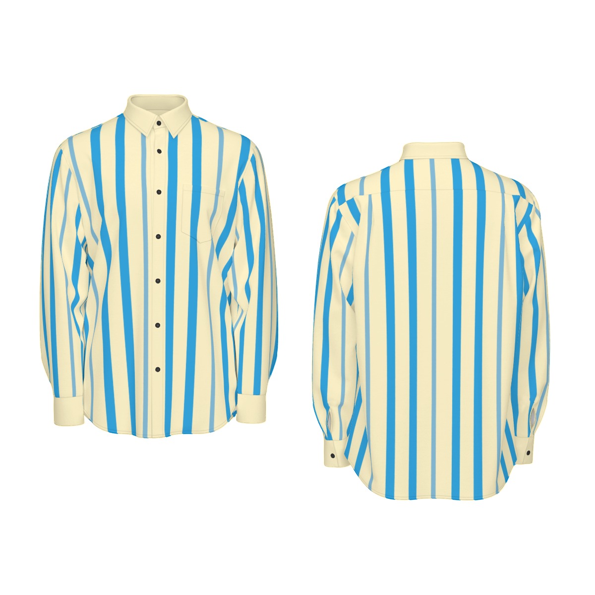 All-Over Print Men's Long Sleeve Shirt | 115GSM Cotton poplin