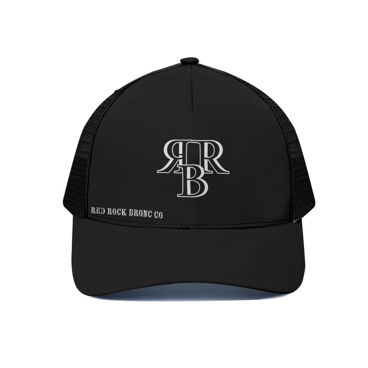 Unisex Trucker Hat With Black Half-mesh