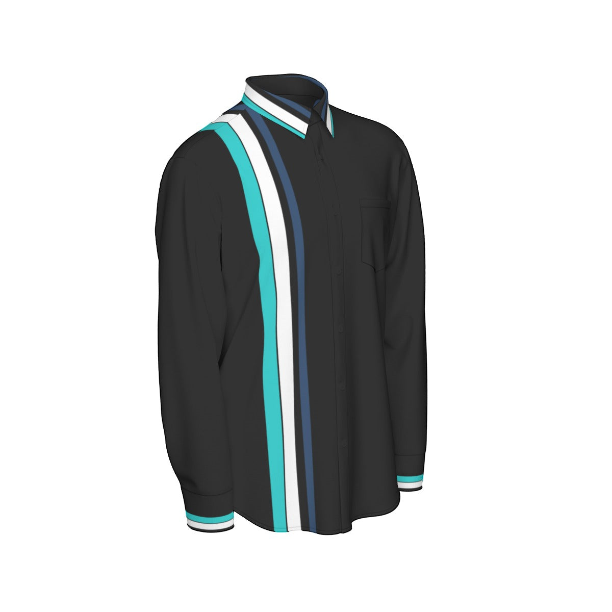 All-Over Print Men's Long Sleeve Shirt | 115GSM Cotton poplin